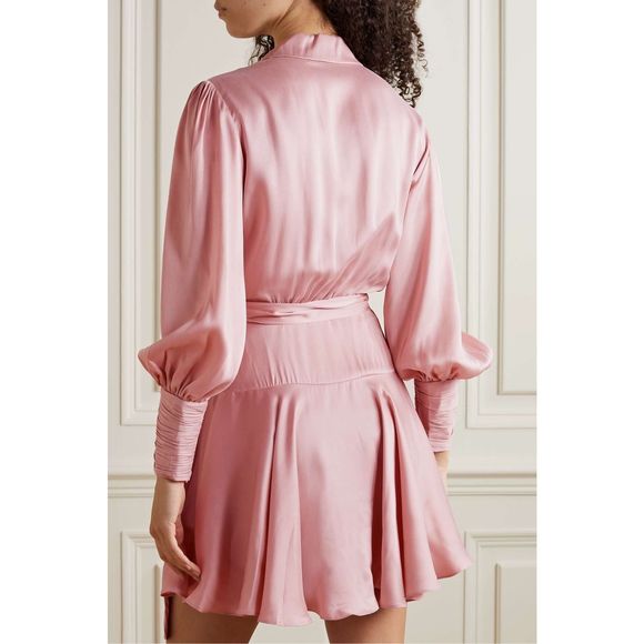 Zimmermann Pink Satin Mini Dress - Picture 3 of 9